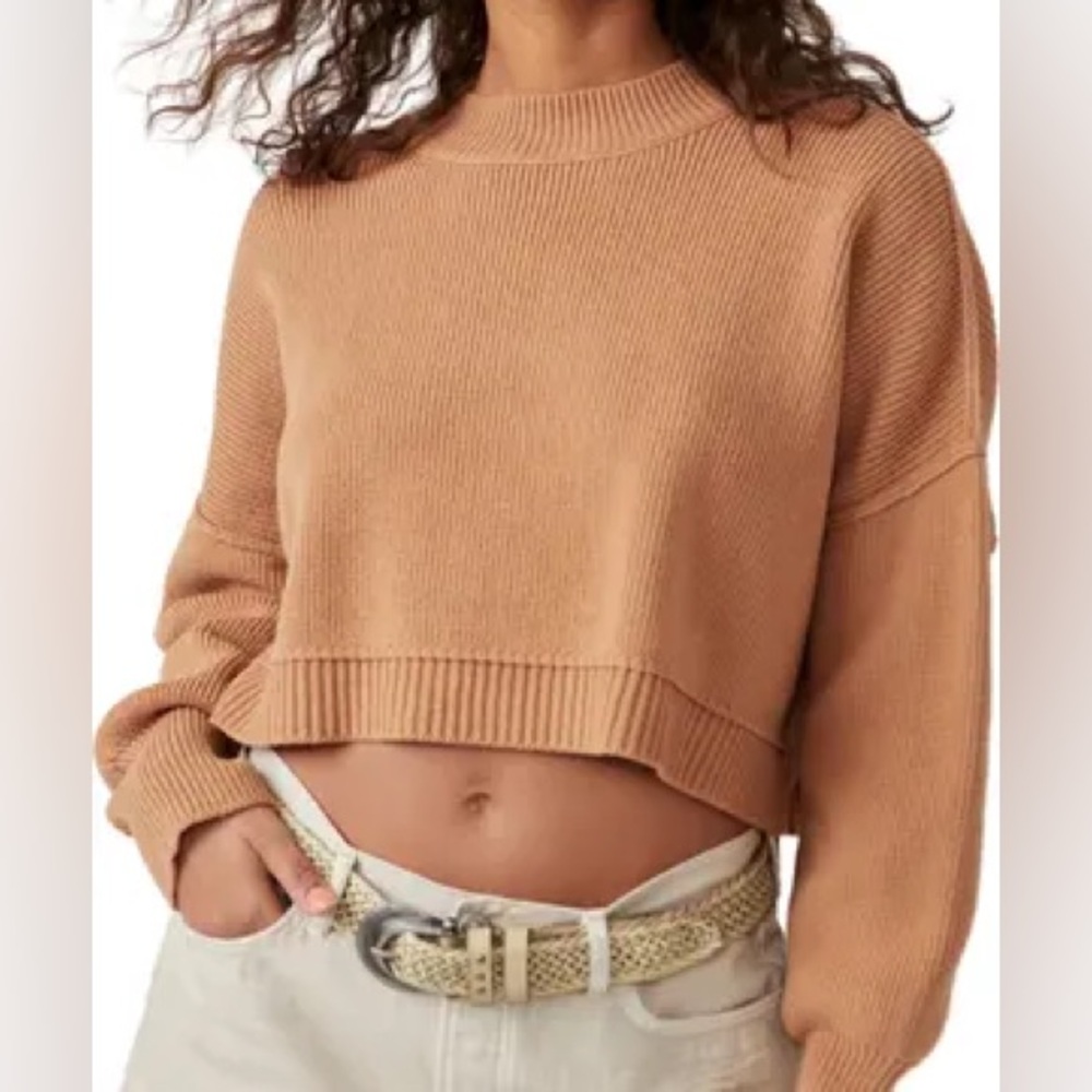 Free People Easy Street Crop Pullover